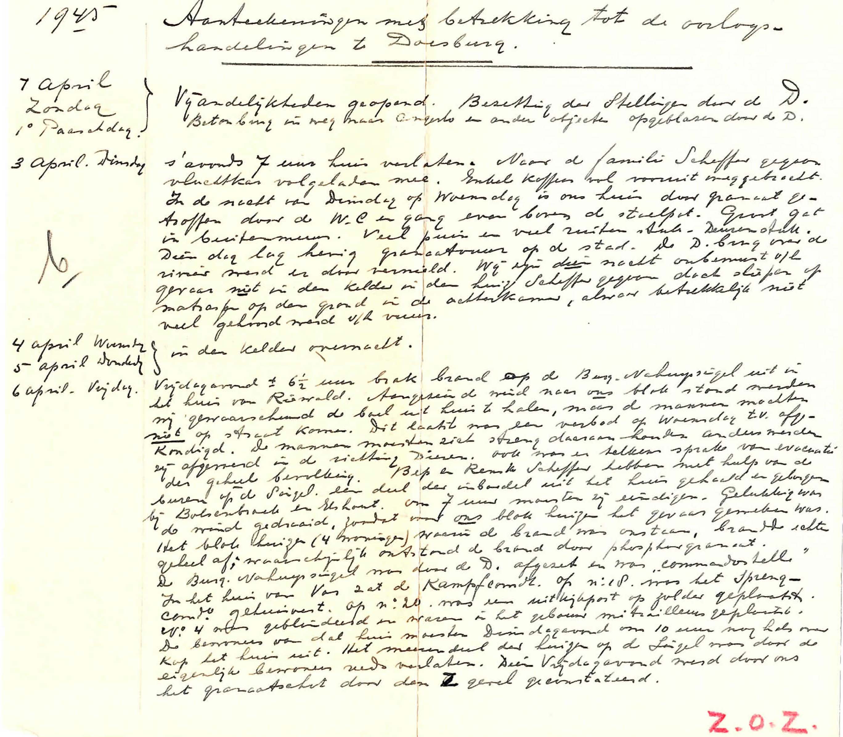 JM Berger verslag bevrijding Doesburg 1