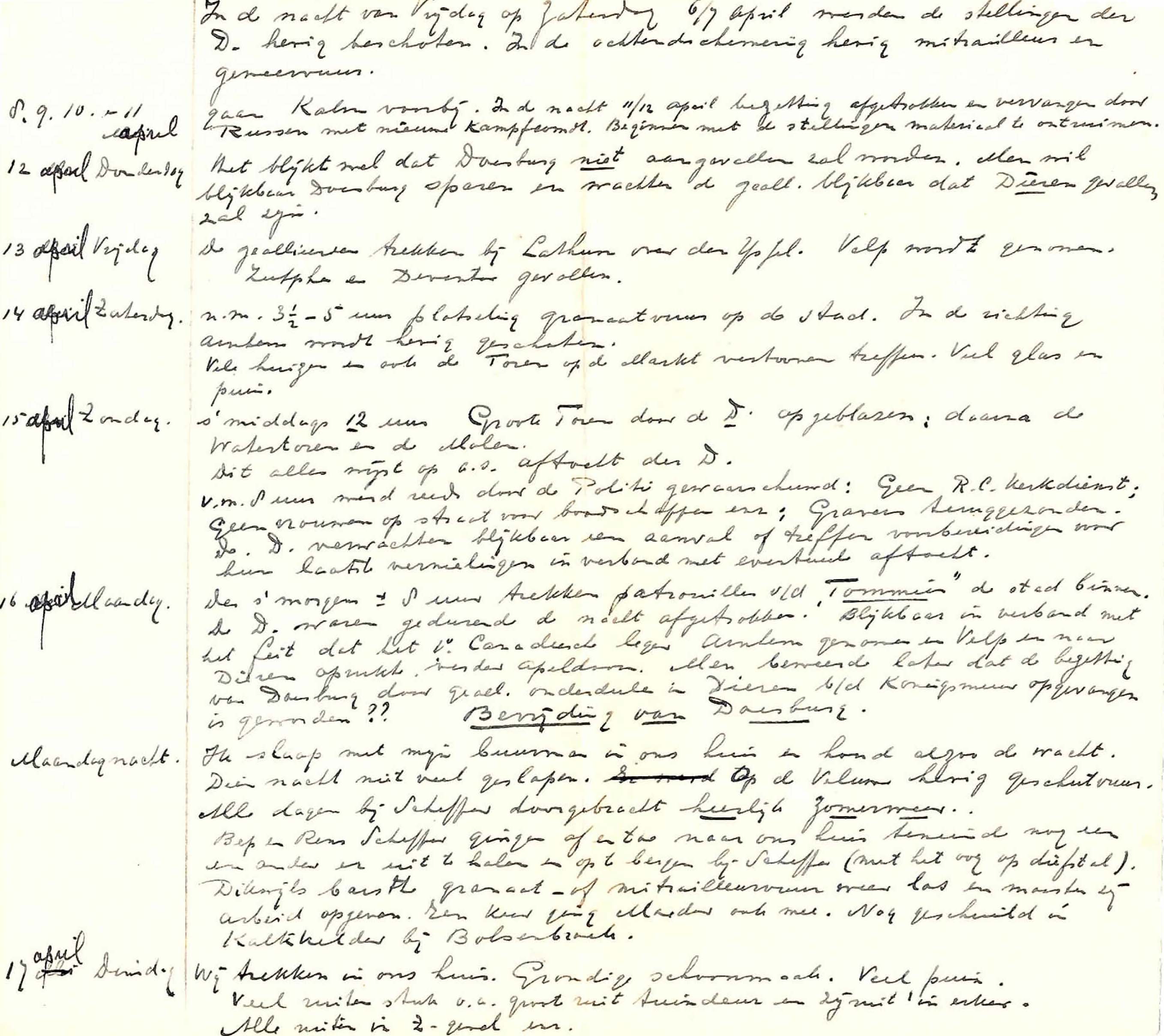 JM Berger verslag bevrijding Doesburg 2